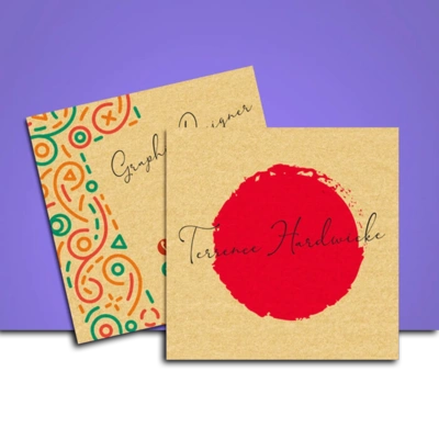 300gsm Kraft Square Business Cards 1
