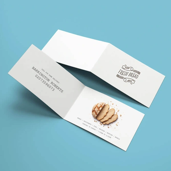 170 X 55mm Business Card Creased To 85 X 55mm
