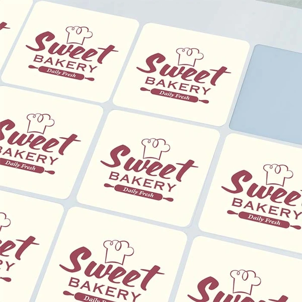 45 X 45mm Square Gloss Vinyl Sticker