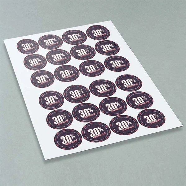 64 X 64mm Circle Gloss Vinyl Sticker